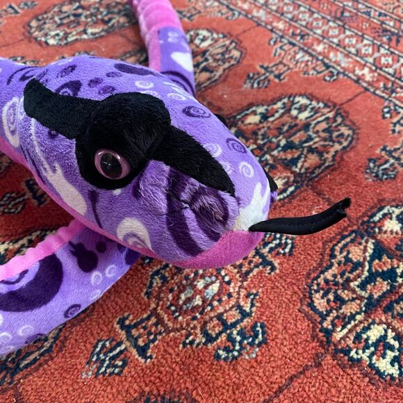 Wild Republic Purple Plush Rattlesnake w Rattler & Guitar Print Plush - Picture 3 of 5